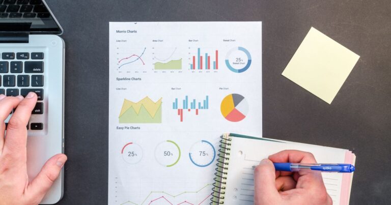 Analytics data on screen, attribution tracking